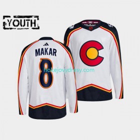 Dětské Hokejový Dres Colorado Avalanche Cale Makar 8 Adidas 2022-2023 Reverse Retro Bílý Authentic